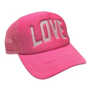 Pink 'LOVE' Trucker Hat for Women